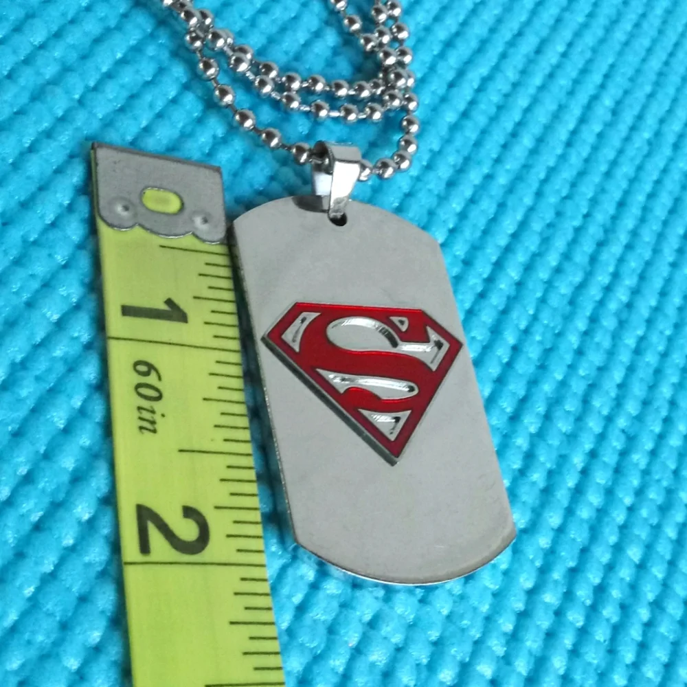DC Comics Stainless Steel Dog Tag Superman Pendant